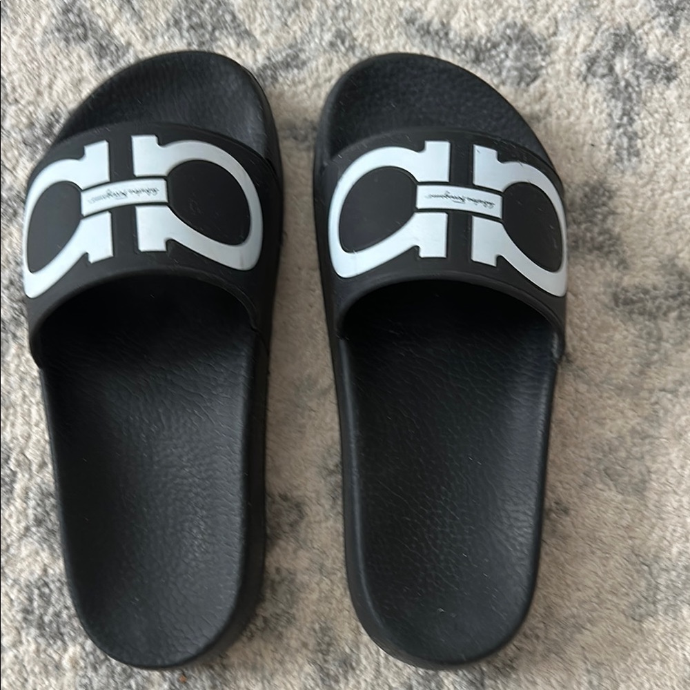 Gancini Groove Slide Sandal